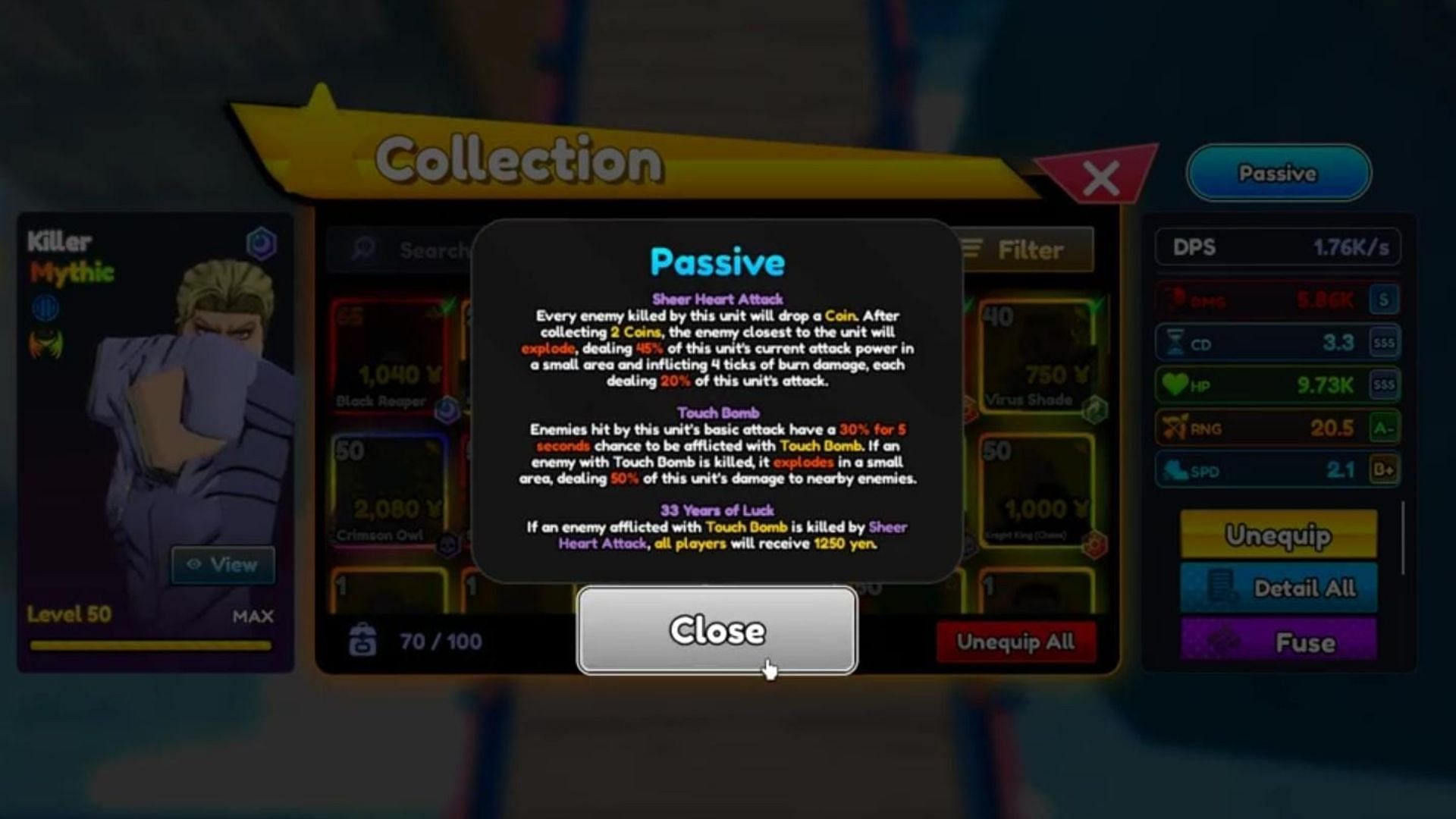 The passive abilities of Killer (Image via Roblox)